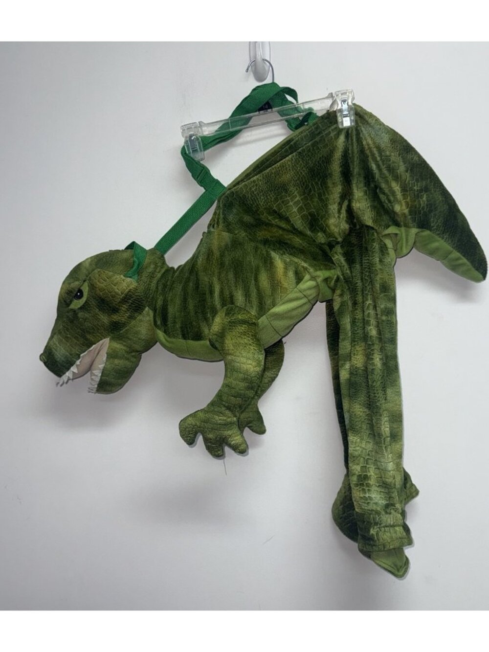 T-Rex Ride On Dinosaur Costume Toddler Child Size 3T 4T Halloween Green Plush